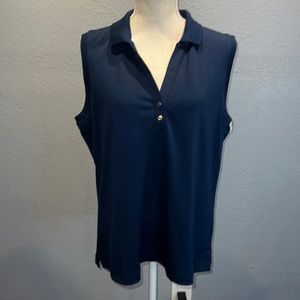 Vineyard Vines Navy Sleeveless Collared Polo Shirt - Size XL